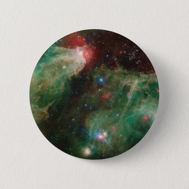 Cepheus B and C Green Nebula 2 Inch Round Button (Front)