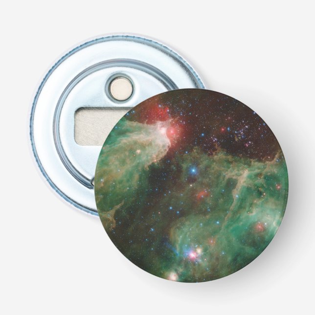 Cepheus B and C Green Nebula Bottle Opener (Front)