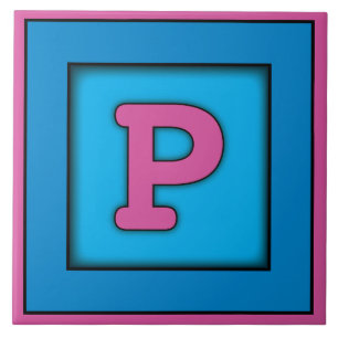 Ceramic Baby Tile - Letter P