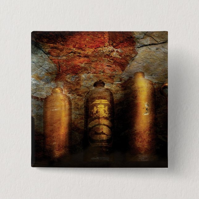 Ceramic Bottles 2 Inch Square Button (Front)
