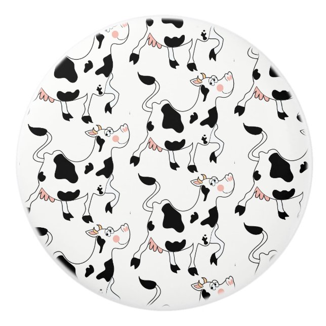 Ceramic Cabinet Knob-Cow Knob (Front)