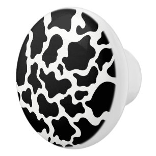 Ceramic Cabinet Knob-Cow Print Knob