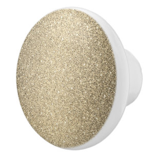 Ceramic Cabinet Knob-Gold Faux Glitter Knob