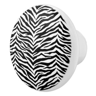 Ceramic Cabinet Knob-Zebra Print Ceramic Knob