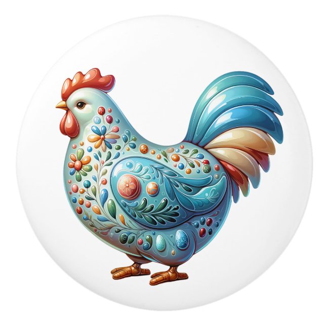 Ceramic Chicken Theme  Knob (Front)