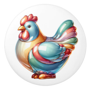 Ceramic Chicken Theme Knob