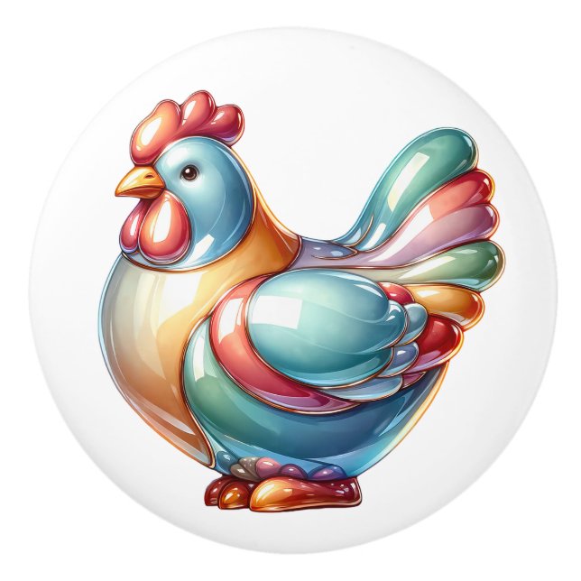 Ceramic Chicken Theme  Knob (Front)
