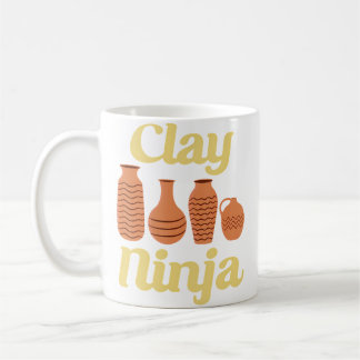 Ceramic Clay Ninja Funny Pottery Coffee Mug