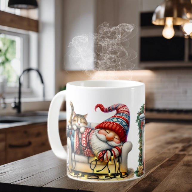 Ceramic Coffee Mug Sleeping Santa Gnome (Créateur téléchargé)