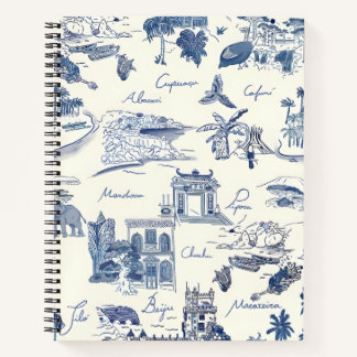 Ceramic Daydream: A Blue and White Voyage Notebook
