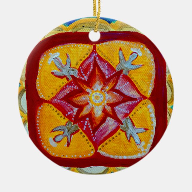 Ceramic Decoration Mandala Peace (Front)