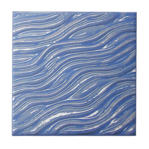 Ceramic Decorative Tile Blue water look