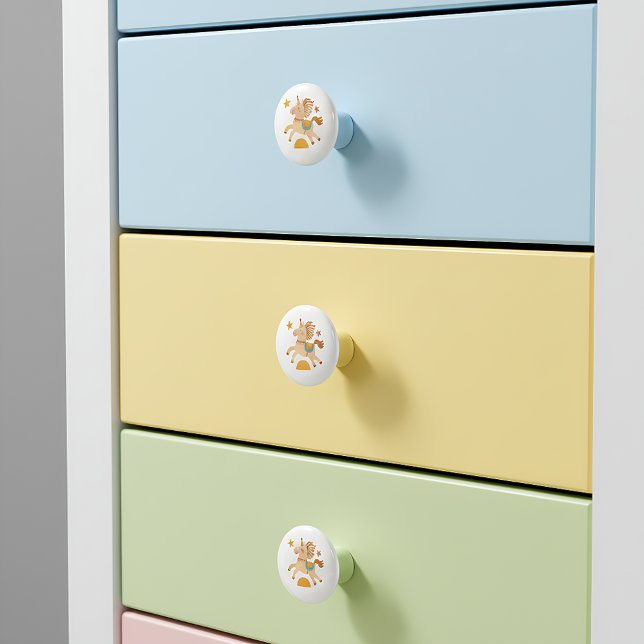 Ceramic Drawer Pull - Performing Circus Pony (Creator Uploaded)
