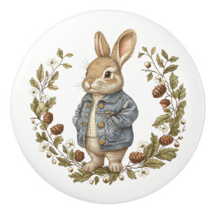 Ceramic Drawer Pull - Peter Rabbit Inspired