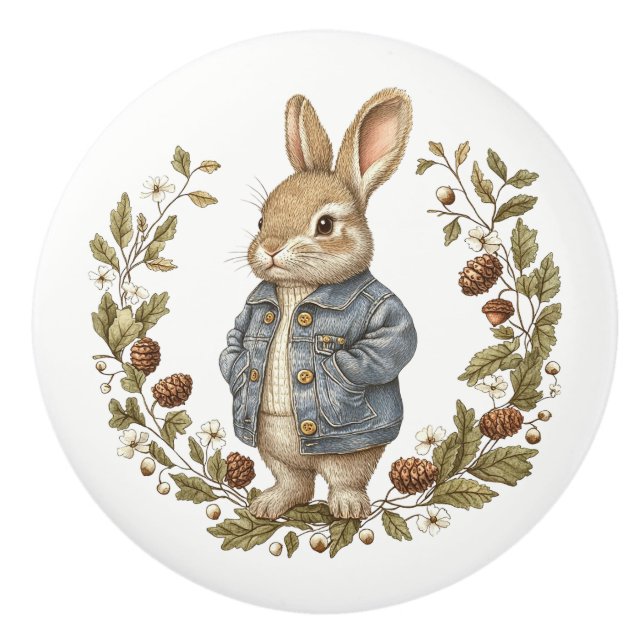 Ceramic Drawer Pull - Peter Rabbit Inspired (Front)