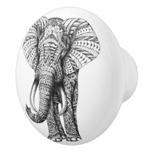 Ceramic Elephant Door Knob