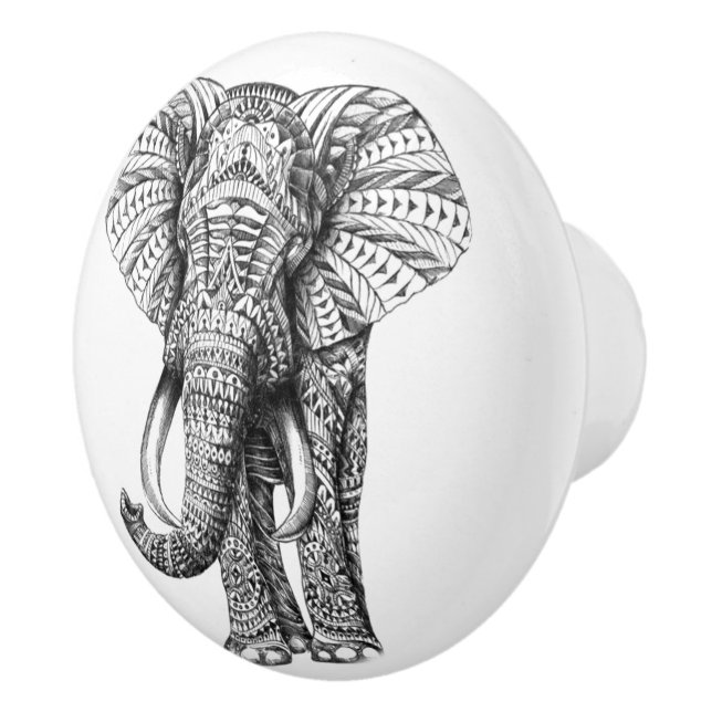 Ceramic Elephant Door Knob (Right)