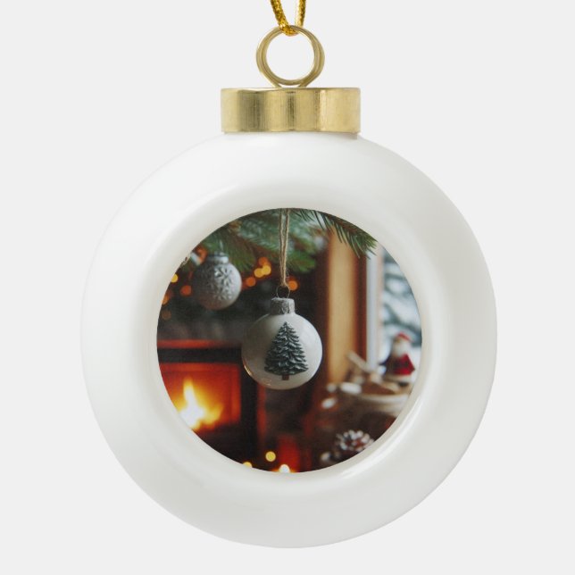 Ceramic Flashlight - Magic Christmas Ball Ornament (Front)
