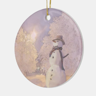 Ceramic Guardian Snowman Ornaments