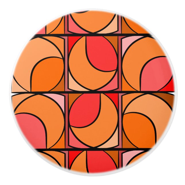 Ceramic handle 70' orange knob (Front)