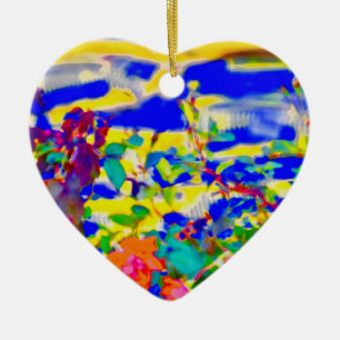 ceramic heart  ornament