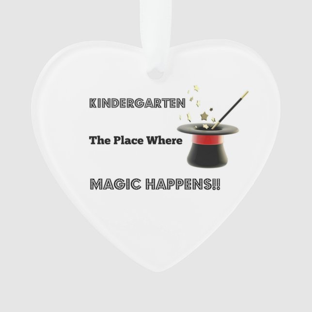 Ceramic Heart Ornament KindergartenMagic (Front)