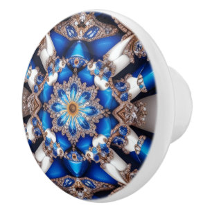 Ceramic knob pull with Argentinian Colours