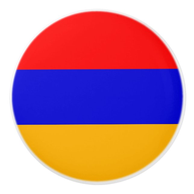 Ceramic knob pull with flag of Armenia (Front)