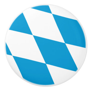Ceramic knob pull with flag of Bavaria