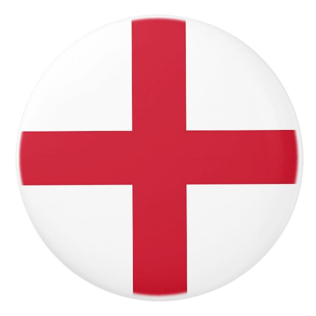 Ceramic knob pull with flag of England, UK (Front)
