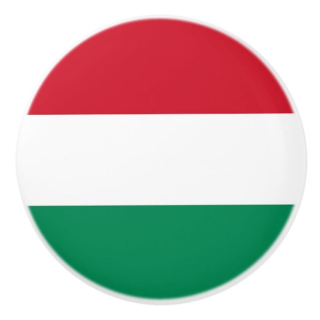 Ceramic knob pull with flag of Hungary (Front)