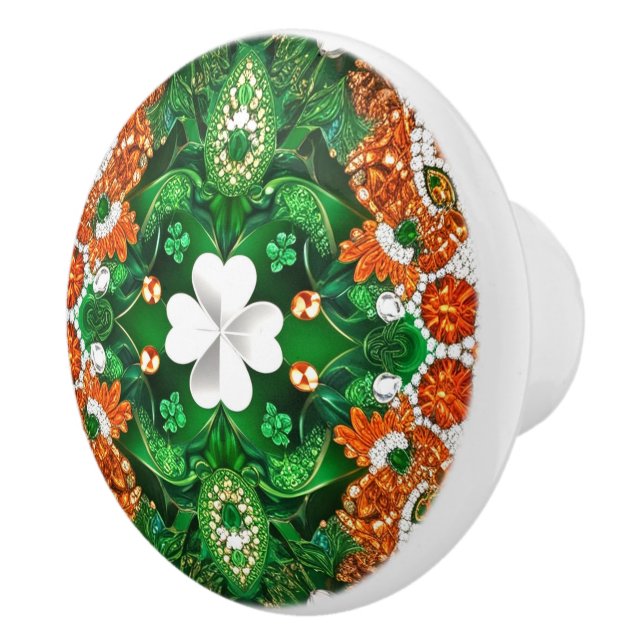 Ceramic knob pull with Irish Design Colours (Right)