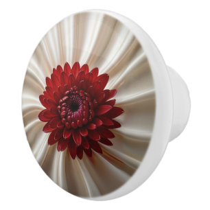 Ceramic knob pull with Japanase Colours