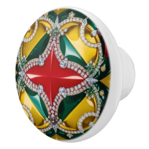 Ceramic knob pull with Los Angeles Colours