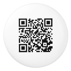 Ceramic Knob with Unique QR Code Design