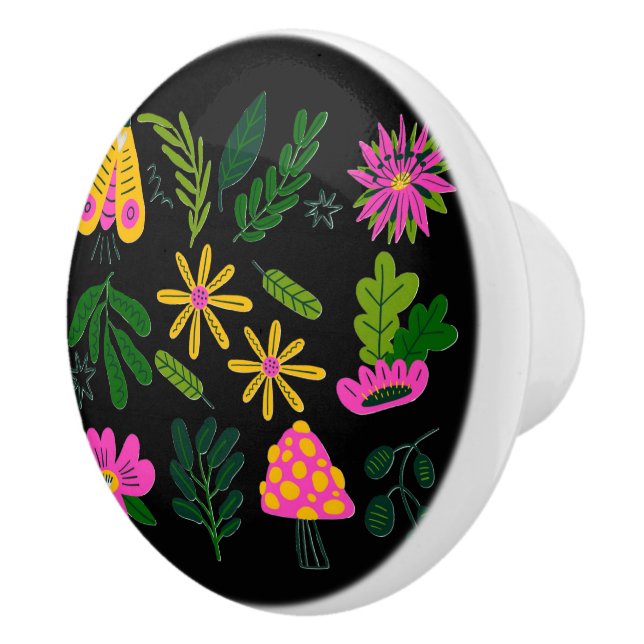 Ceramic Knobs, Kitchen Cabinet Knobs, Bohemian  Knob (Right)