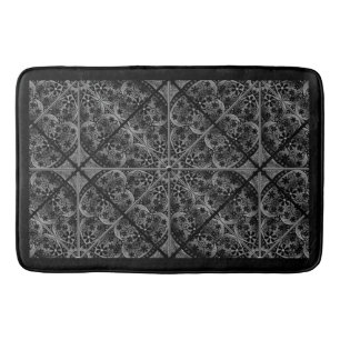 Ceramic Lace Black Bath Mat