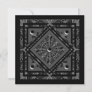 Ceramic Lace Black blank card