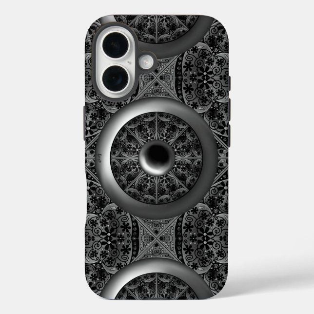 Ceramic Lace Black Case-Mate iPhone Case (Back)