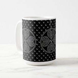 Ceramic Lace Black Coffee Mug