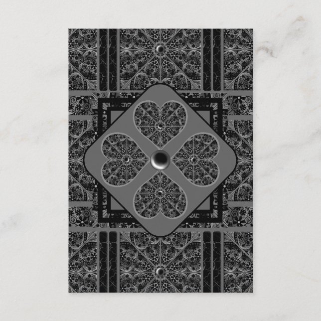 Ceramic Lace Black Enclosure Card (Front)