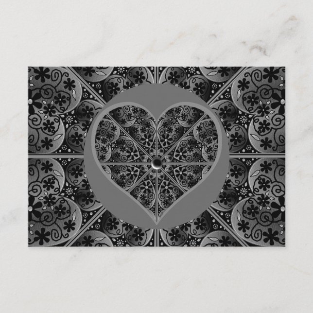 Ceramic lace Black Enclosure Card (Front)