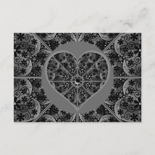 Ceramic lace Black Enclosure Card
