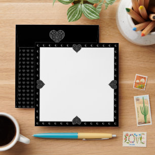 Ceramic Lace Black Envelope