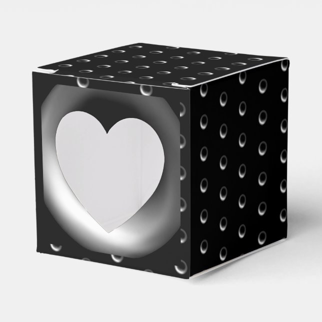 Ceramic Lace Black Favor Box (Front Side)