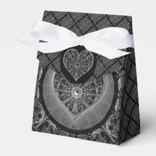 Ceramic Lace Black Favor Box
