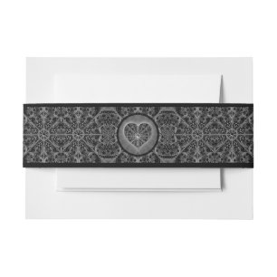 Ceramic Lace Black Invitation Belly Band
