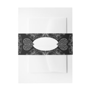 Ceramic Lace Black Invitation Belly Band