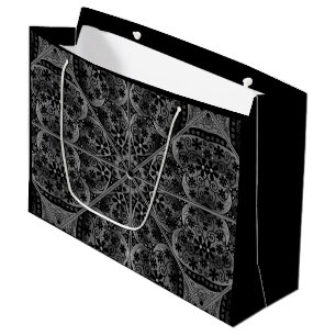 Ceramic Lace Black Large Gift Bag