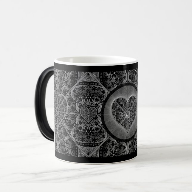 Ceramic Lace Black Magic Mug (Front Left)